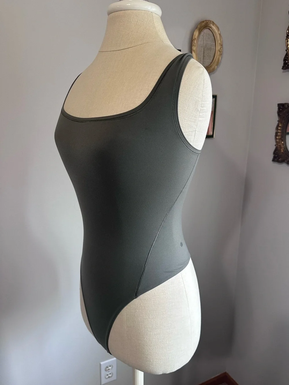 Lululemon Wundermost Square-Neck Olive Bodysuit